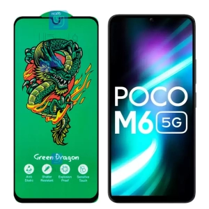 گلس تمام صفحه HORO Green Dragon گوشی شیائومی Poco M6 5G