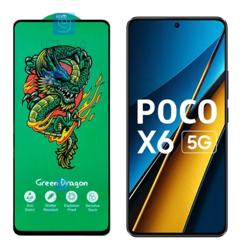 گلس تمام صفحه HORO Green Dragon گوشی شیائومی Poco X6