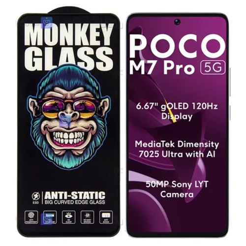 گلس مانکی آنتی استاتیک گوشی Xiaomi Poco M7 Pro 5G