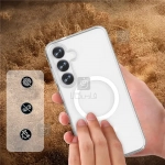 قاب مگ سیف دار پشت کریستالی سامسونگ S25 Plus