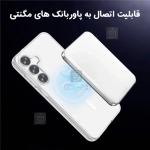 قاب مگ سیف دار پشت کریستالی سامسونگ S25 Plus
