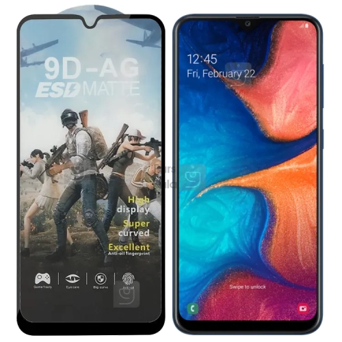 گلس مات آنتی استاتیک گوشی سامسونگ A20 مدل AG ESD