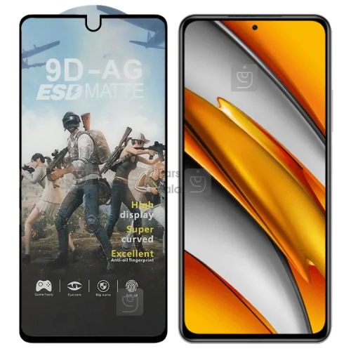 گلس مات آنتی استاتیک گوشی شیائومی Poco F3 مدل AG ESD