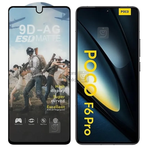 گلس مات آنتی استاتیک گوشی شیائومی Poco F6 Pro مدل AG ESD