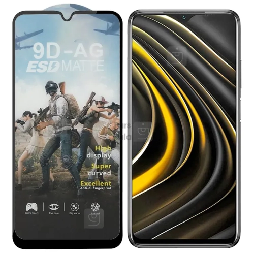 گلس مات آنتی استاتیک گوشی شیائومی Poco M3 مدل AG ESD