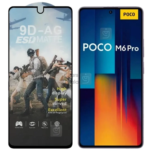 گلس مات آنتی استاتیک گوشی شیائومی Poco M6 Pro 4G مدل AG ESD