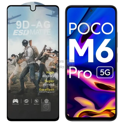 گلس مات آنتی استاتیک گوشی شیائومی Poco M6 Pro 5G مدل AG ESD
