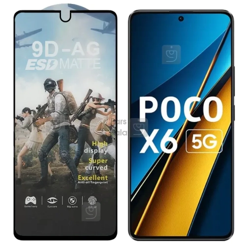 گلس مات آنتی استاتیک گوشی شیائومی Poco X6 مدل AG ESD