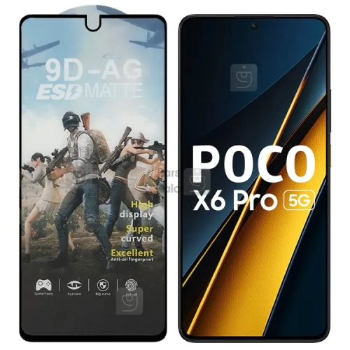 گلس مات آنتی استاتیک گوشی شیائومی Poco X6 Pro مدل AG ESD