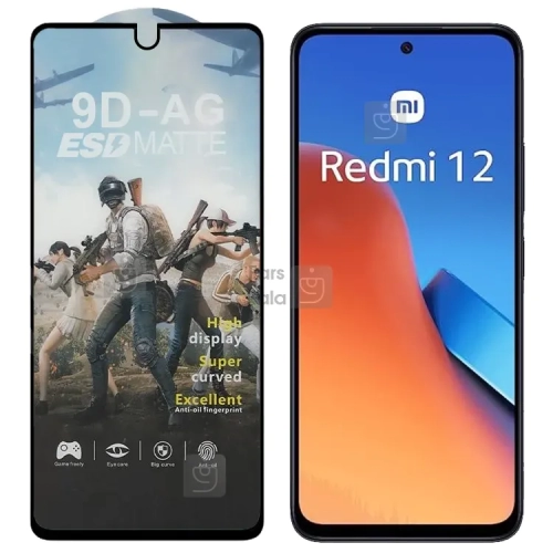 گلس مات آنتی استاتیک گوشی شیائومی Redmi 12 4G مدل AG ESD