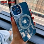 قاب شفاف اکلیلی دور رنگی مگ سیف آیفون 13 پرو مکس مدل Glitter border