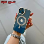 قاب شفاف اکلیلی دور رنگی مگ سیف آیفون 15 پرو مکس مدل Glitter border
