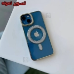 قاب شفاف اکلیلی دور رنگی مگ سیف آیفون 15 پرو مکس مدل Glitter border