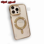 قاب شفاف اکلیلی دور رنگی مگ سیف آیفون 15 پرو مکس مدل Glitter border