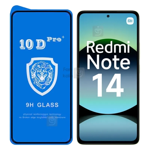 گلس تمام صفحه 10D Pro Plus گوشی شیائومی Redmi Note 14 4G