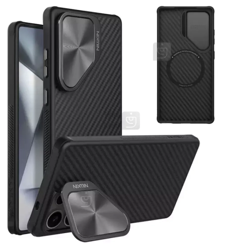قاب فیبر آرامید نیلکین گوشی سامسونگ S25 الترا مدل CarboProp Magnetic