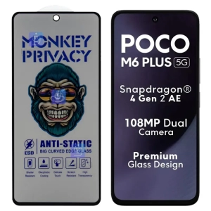 گلس پرایوسی آنتی استاتیک MonKey گوشی شیائومی Poco M6 Plus
