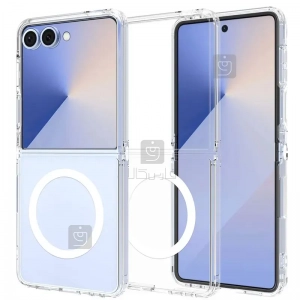 قاب مگ سیف دار پشت کریستالی سامسونگ Z Flip 7