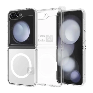قاب مگ سیف دار پشت کریستالی سامسونگ Z Flip 7