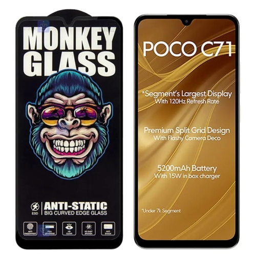 گلس مانکی آنتی استاتیک گوشی شیائومی Poco C71