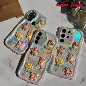 قاب فانتزی طرح برجسته پاتریک و باب اسفنجی گوشی سامسونگ A14 5G