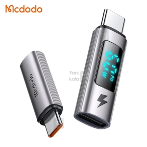 تبدیل پورت لایتنینگ به تایپ سی مک دودو مدل OT-5990 با نمایشگر دیجیتال