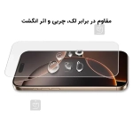 گلس شفاف میتوبل آیفون 16 پرو مکس مدل No Frame