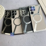قاب مگ سیف Luxury Plating Leather گوشی سامسونگ S25 Ultra