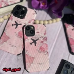 گارد کبریتی ضد ضربه گوشی آیفون 13 مدل Airplane Pink