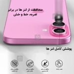 محافظ لنز رینگی گوشی آیفون 16 برند Chelipa همراه با ابزار نصب