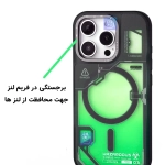 قاب آکواریومی شبرنگ گوشی آیفون 16 پرو برند Wakcas Glitter Liquid Sand