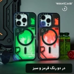 قاب آکواریومی شبرنگ گوشی آیفون 16 پرو برند Wakcas Glitter Liquid Sand