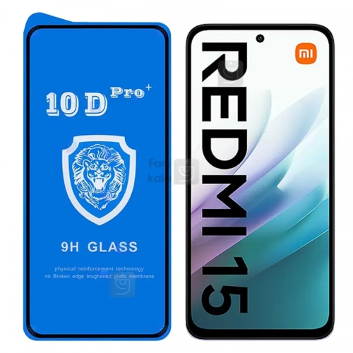 گلس تمام صفحه 10D Pro Plus گوشی شیائومی ردمی 15