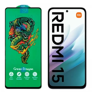 گلس تمام صفحه HORO Green Dragon گوشی شیائومی ردمی 15