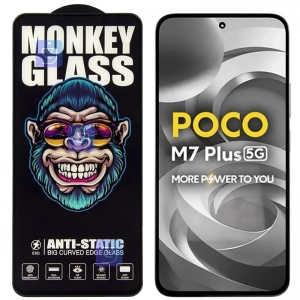 گلس مانکی آنتی استاتیک گوشی شیائومی Poco M7 Plus