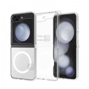 قاب مگ سیف دار پشت کریستالی سامسونگ Z Flip 7 FE