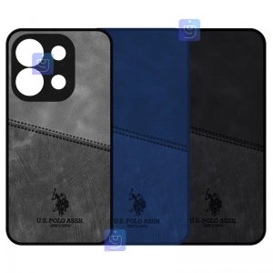 قاب طرح چرم U.S.POLO گوشی شیائومی Poco M6 Pro 4G