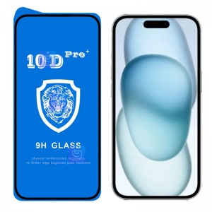 گلس تمام صفحه 10D Pro Plus گوشی آیفون 15