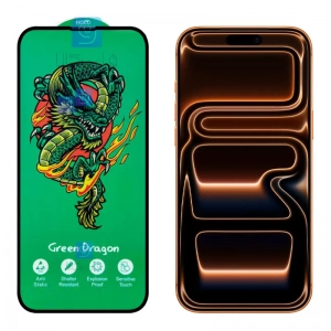گلس تمام صفحه HORO Green Dragon گوشی آیفون 17 پرو مکس