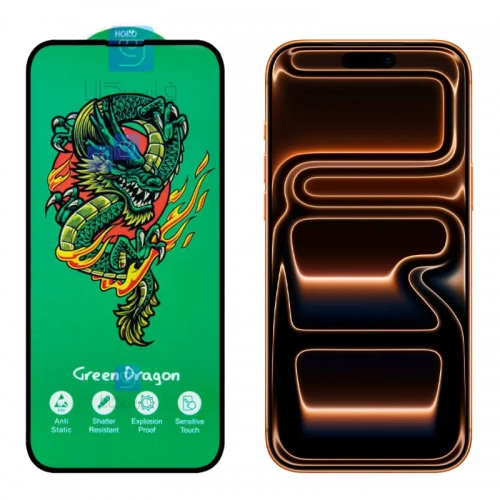 گلس تمام صفحه HORO Green Dragon گوشی آیفون 17 پرو مکس