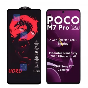 گلس فول هورو Red Dragon گوشی Xiaomi Poco M7 Pro 5G