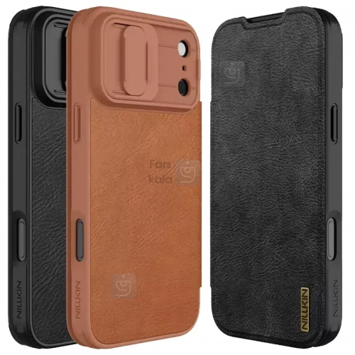 کیف چرمی نیلکین Qin Pro گوشی آیفون 17 ایر