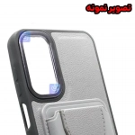 قاب چرمی استندی جاکارتی دار گوشی سامسونگ S25 Edge