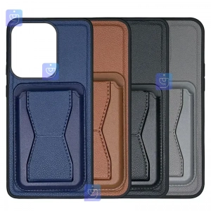 قاب چرمی استندی جاکارتی دار گوشی شیائومی نوت 13 پرو 4G