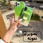 قاب ماچا مگ سیف دار گوشی آیفون 12 همراه با پاپ سوکت مگنتی