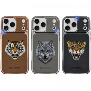 قاب طرح دار چرمی Santa Barbara Savanna Series آیفون 17 پرو مکس