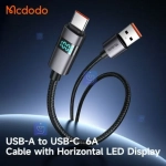 کابل شارژ سریع USB به تایپ سی 100 وات کارپلی مدل MCDODO CA-6520