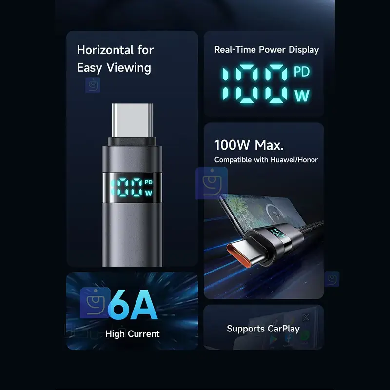 کابل شارژ سریع USB-C 100 وات مک‌دودو CA-6520 | فارس کالا