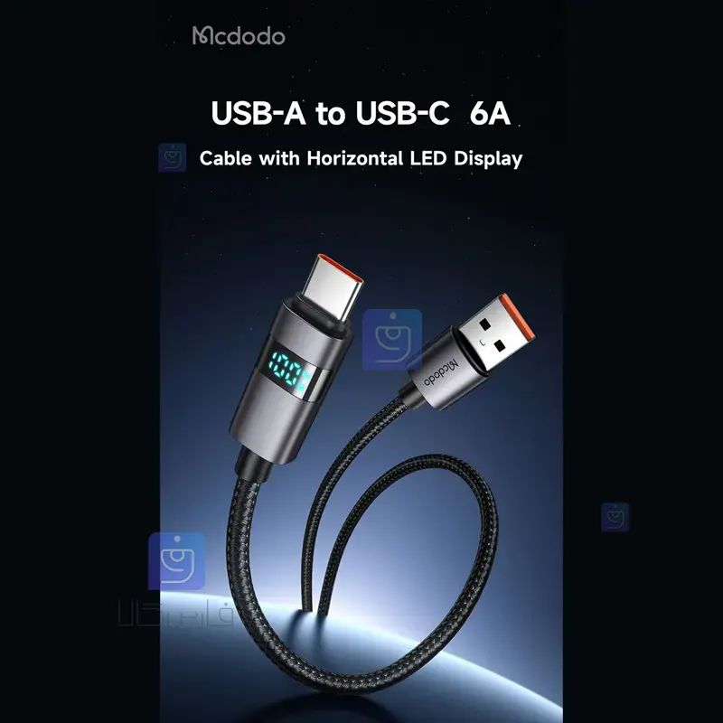 کابل شارژ سریع USB-C 100 وات مک‌دودو CA-6520 | فارس کالا