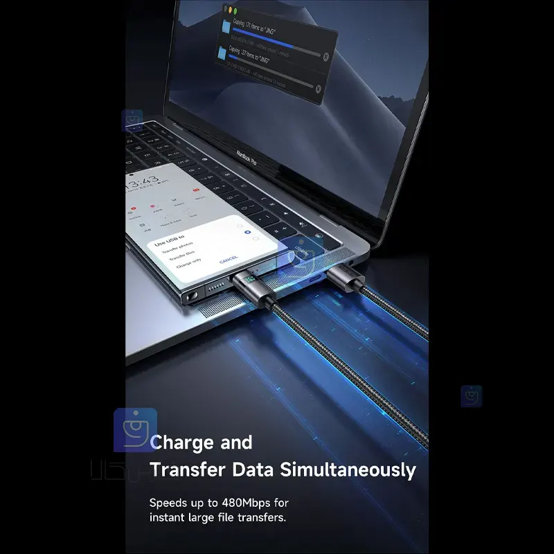 کابل شارژ سریع USB-C 100 وات مک‌دودو CA-6520 | فارس کالا